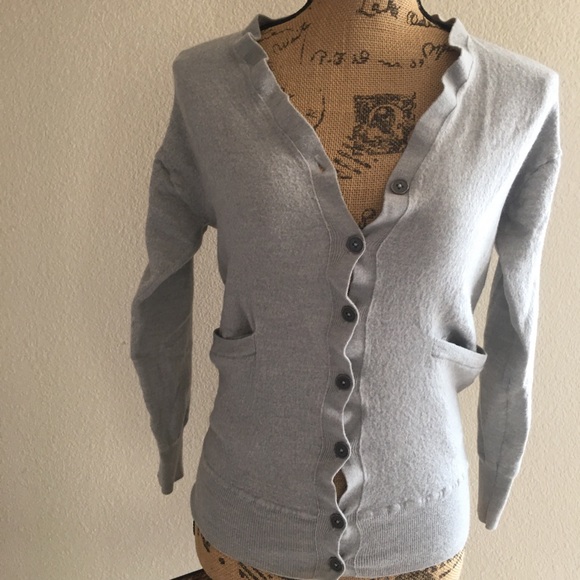 Alexander Wang grey wool cardigan w/ cutout sm - Picture 2 of 10